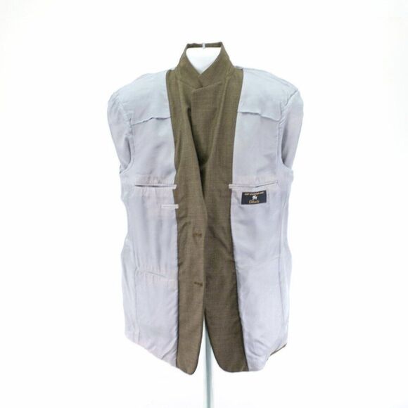 Hart Schaffner Marx Wool Sport Coat / Blazer 40R Brown Star Check 2 Button - Picture 10 of 12